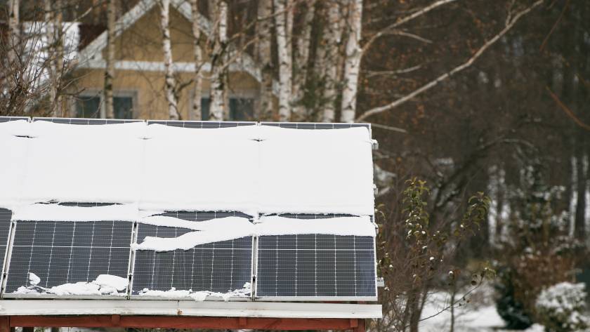 energía solar en invierno