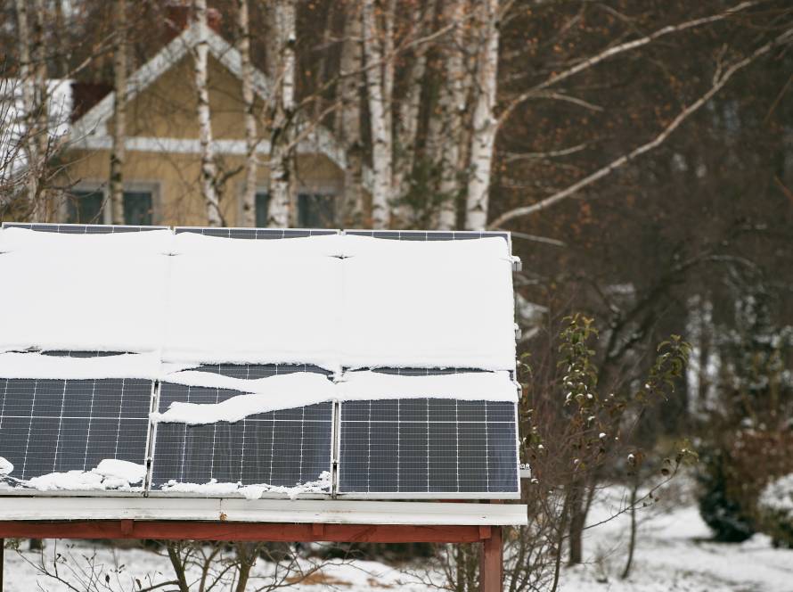 energía solar en invierno
